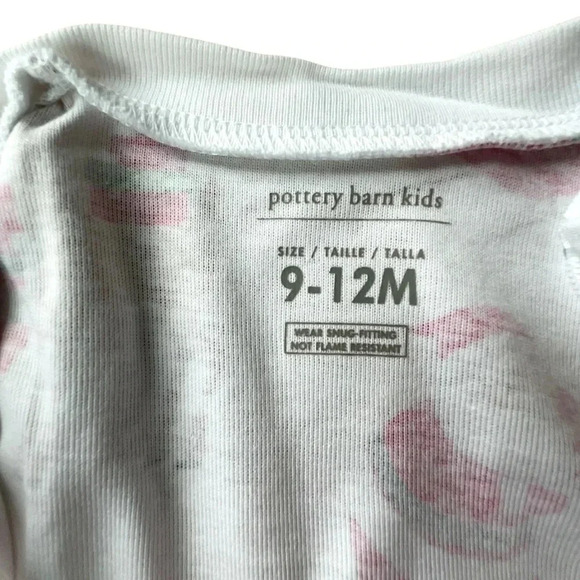 POTTERY BARN KIDS HOLIDAY HERITAGE SANTA ORGANIC COTTON SLEEPER PAJAMA 9-12 MOS - Picture 4 of 5